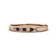 1 - Kathiryn 2.40 mm Red Garnet and Diamond 7 Stone Wedding Band 