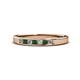 1 - Kathiryn 2.40 mm Emerald and Diamond 7 Stone Wedding Band 