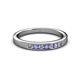 2 - Kathiryn 2.40 mm Tanzanite and Diamond 7 Stone Wedding Band 