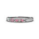 1 - Kathiryn 2.40 mm Pink Tourmaline and Diamond 7 Stone Wedding Band 