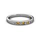 2 - Kathiryn 2.40 mm Citrine and Diamond 7 Stone Wedding Band 