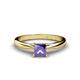 1 - Celine Princess Cut Iolite Solitaire Engagement Ring 