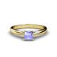 1 - Celine Princess Cut Tanzanite Solitaire Engagement Ring 