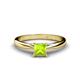 1 - Celine Princess Cut Peridot Solitaire Engagement Ring 