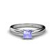 1 - Celine Princess Cut Tanzanite Solitaire Engagement Ring 