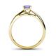5 - Celine Princess Cut Tanzanite Solitaire Engagement Ring 