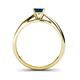 5 - Celine Princess Cut Blue Topaz Solitaire Engagement Ring 
