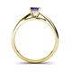 5 - Celine Princess Cut Iolite Solitaire Engagement Ring 