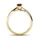 5 - Celine Princess Cut Red Garnet Solitaire Engagement Ring 