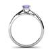 5 - Celine Princess Cut Tanzanite Solitaire Engagement Ring 