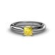 1 - Akila Princess Cut Lab Created Yellow Sapphire Solitaire Engagement Ring 