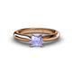 1 - Akila Princess Cut Tanzanite Solitaire Engagement Ring 