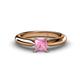 1 - Akila Princess Cut Pink Tourmaline Solitaire Engagement Ring 