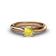 1 - Akila Princess Cut Lab Created Yellow Sapphire Solitaire Engagement Ring 