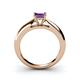 5 - Akila Princess Cut Amethyst Solitaire Engagement Ring 