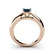 5 - Akila Princess Cut Blue Topaz Solitaire Engagement Ring 