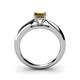 5 - Akila Princess Cut Citrine Solitaire Engagement Ring 