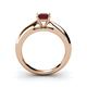 5 - Akila Princess Cut Red Garnet Solitaire Engagement Ring 