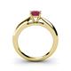 5 - Akila Princess Cut Rhodolite Garnet Solitaire Engagement Ring 