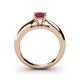 5 - Akila Princess Cut Rhodolite Garnet Solitaire Engagement Ring 