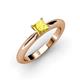 4 - Akila Princess Cut Lab Created Yellow Sapphire Solitaire Engagement Ring 
