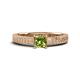 1 - Kaelan 6.00 mm Princess Cut Peridot Solitaire Engagement Ring 