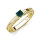 4 - Kaelan 6.00 mm Princess Cut London Blue Topaz Solitaire Engagement Ring 