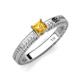 4 - Kaelan 6.00 mm Princess Cut Citrine Solitaire Engagement Ring 