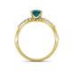 5 - Fenice London Blue Topaz and Diamond Bridal Set Ring 