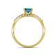 5 - Fenice Blue and White Diamond Bridal Set Ring 
