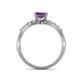 5 - Fenice Amethyst and Diamond Bridal Set Ring 