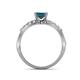 5 - Fenice Blue Topaz and Diamond Bridal Set Ring 