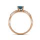 5 - Fenice Blue Topaz and Diamond Bridal Set Ring 