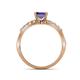 5 - Fenice Iolite and Diamond Bridal Set Ring 