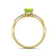 5 - Fenice Peridot and Diamond Bridal Set Ring 