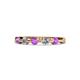 1 - Keva 3.00 mm Amethyst and Diamond 5 Stone Wedding Band 