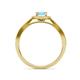 6 - Aellai Princess Cut Blue Topaz and Diamond Halo Engagement Ring 