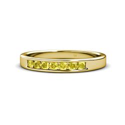Kathiryn Yellow Sapphire Stone Wedding Band Yellow Sapphire Stone Channel Set Womens Wedding Band Stackable ctw K Yellow Gold