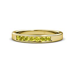 Kathiryn Yellow Diamond Stone Wedding Band Yellow Diamond Stone Channel Set Womens Wedding Band Stackable ctw K Yellow Gold