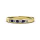 1 - Kathiryn 2.70 mm Blue Sapphire and Diamond 7 Stone Wedding Band 