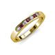 3 - Kathiryn 2.70 mm Ruby and Diamond 7 Stone Wedding Band 