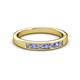 2 - Kathiryn 2.70 mm Tanzanite and Diamond 7 Stone Wedding Band 