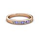 2 - Kathiryn 2.70 mm Tanzanite and Diamond 7 Stone Wedding Band 