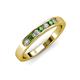 3 - Kathiryn 2.70 mm Green Garnet and Diamond 7 Stone Wedding Band 