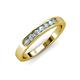 3 - Kathiryn 2.70 mm Aquamarine and Diamond 7 Stone Wedding Band 