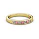 2 - Kathiryn 2.70 mm Pink Tourmaline and Diamond 7 Stone Wedding Band 