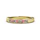 1 - Kathiryn 2.70 mm Pink Tourmaline and Diamond 7 Stone Wedding Band 