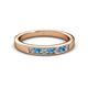 2 - Kathiryn 2.70 mm Blue Topaz and Diamond 7 Stone Wedding Band 