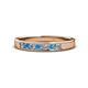 1 - Kathiryn 2.70 mm Blue Topaz and Diamond 7 Stone Wedding Band 