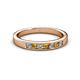 2 - Kathiryn 2.70 mm Citrine and Diamond 7 Stone Wedding Band 